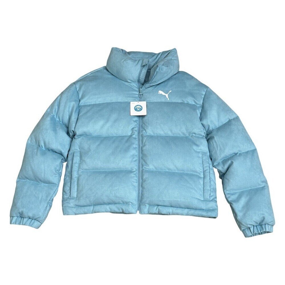 $170 SIZE MEDIUM PUMA 480 STYLE WOMEN'S DOWN JACKET MILKY BLUE PUFFER 580054-45